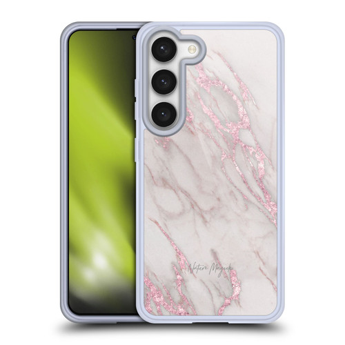 Nature Magick Marble Metallics Pink Soft Gel Case for Samsung Galaxy S23 5G & MagSafe