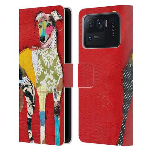 Michel Keck Dogs 2 Greyhound Leather Book Wallet Case Cover For Xiaomi Mi 11 Ultra
