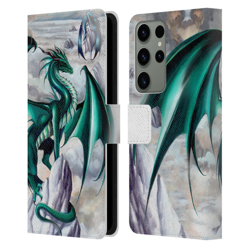 Ruth Thompson Dragons 2 Green Leather Book Wallet Case Cover For Samsung Galaxy S23 Ultra 5G