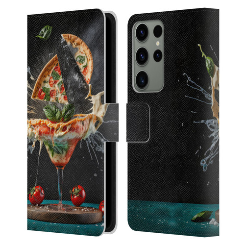 Spacescapes Cocktails Margarita Martini Blast Leather Book Wallet Case Cover For Samsung Galaxy S23 Ultra 5G