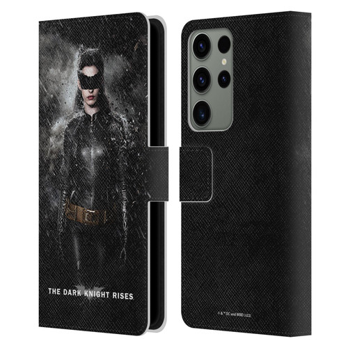 The Dark Knight Rises Key Art Catwoman Rain Poster Leather Book Wallet Case Cover For Samsung Galaxy S23 Ultra 5G