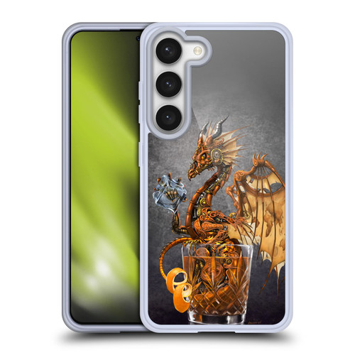 Stanley Morrison Dragons Gold Steampunk Drink Soft Gel Case for Samsung Galaxy S23 5G & MagSafe