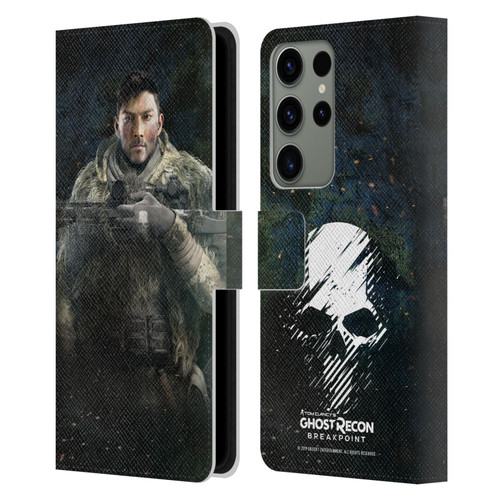 Tom Clancy's Ghost Recon Breakpoint Character Art Vasily Leather Book Wallet Case Cover For Samsung Galaxy S23 Ultra 5G
