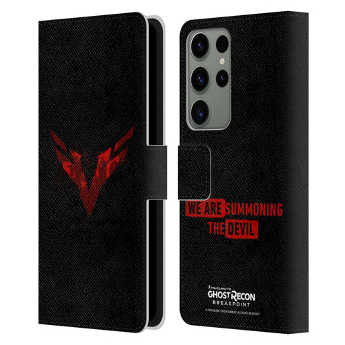 Tom Clancy's Ghost Recon Breakpoint Graphics Wolves Logo Leather Book Wallet Case Cover For Samsung Galaxy S23 Ultra 5G