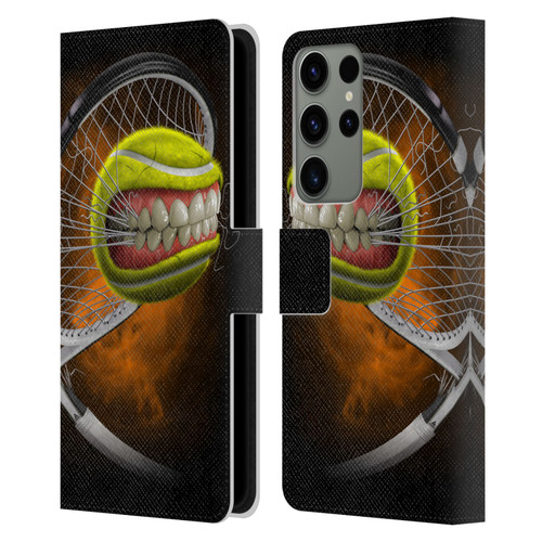 Tom Wood Monsters Tennis Leather Book Wallet Case Cover For Samsung Galaxy S23 Ultra 5G
