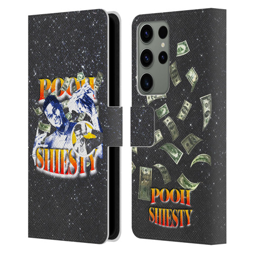 Pooh Shiesty Graphics Art Leather Book Wallet Case Cover For Samsung Galaxy S23 Ultra 5G