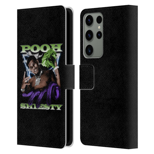 Pooh Shiesty Graphics Photo Leather Book Wallet Case Cover For Samsung Galaxy S23 Ultra 5G