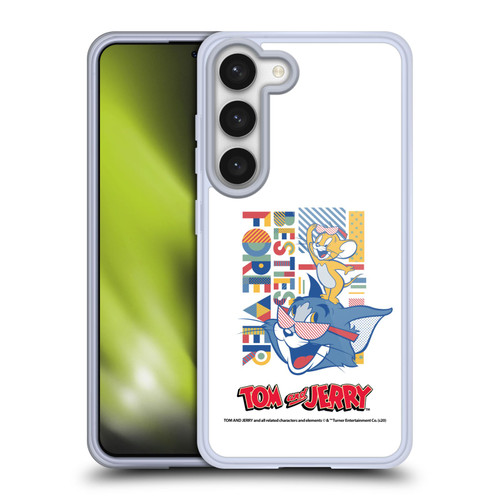 Tom and Jerry Color Blocks Besties Forever Soft Gel Case for Samsung Galaxy S23 5G & MagSafe