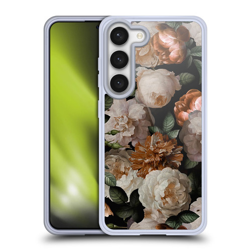 UtArt Antique Flowers Carnations And Garden Roses Soft Gel Case for Samsung Galaxy S23 5G & MagSafe
