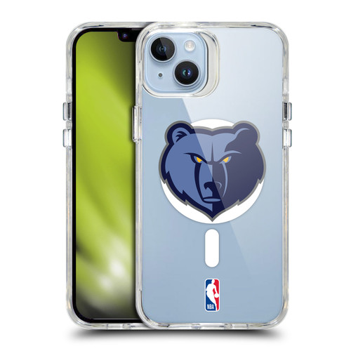 NBA Memphis Grizzlies Logo Bear SHOCKPROOF BUMPER CASE COMPATIBLE WITH Apple iPhone 14 Plus & MAGSAFE