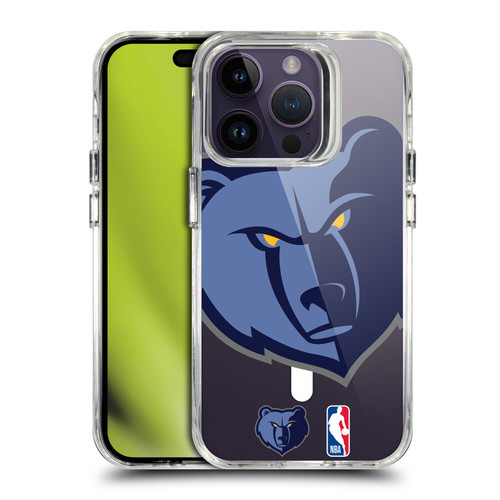 NBA Memphis Grizzlies Logo Oversized Bear SHOCKPROOF BUMPER CASE COMPATIBLE WITH Apple iPhone 14 Pro & MAGSAFE