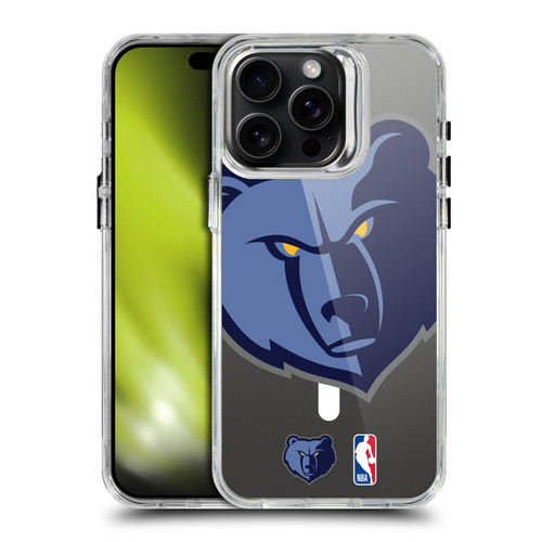 NBA Memphis Grizzlies Logo Oversized Bear SHOCKPROOF BUMPER CASE COMPATIBLE WITH Apple iPhone 15 Pro Max & MAGSAFE
