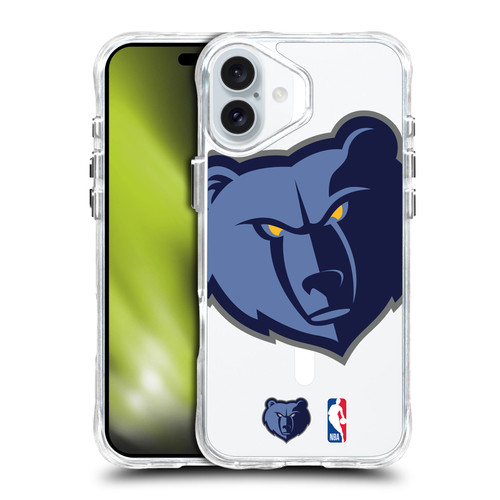 NBA Memphis Grizzlies Logo Oversized Bear SHOCKPROOF BUMPER CASE COMPATIBLE WITH Apple iPhone 16 Plus & MAGSAFE