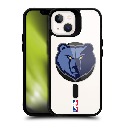 NBA Memphis Grizzlies Logo Bear BLACK SHOCKPROOF BUMPER CASE COMPATIBLE WITH Apple iPhone 13 & MAGSAFE