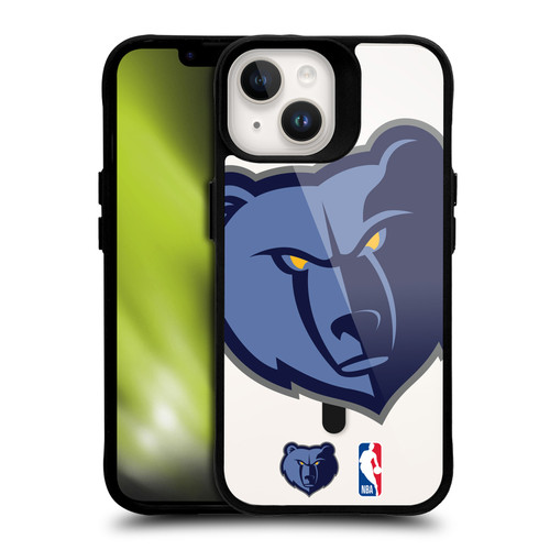 NBA Memphis Grizzlies Logo Oversized Bear BLACK SHOCKPROOF BUMPER CASE COMPATIBLE WITH Apple iPhone 14 & MAGSAFE