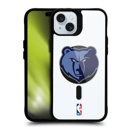 NBA Memphis Grizzlies Logo Bear BLACK SHOCKPROOF BUMPER CASE COMPATIBLE WITH Apple iPhone 15 Plus & MAGSAFE