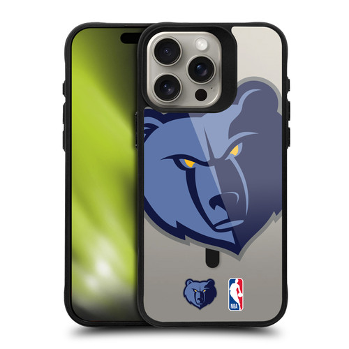 NBA Memphis Grizzlies Logo Oversized Bear BLACK SHOCKPROOF BUMPER CASE COMPATIBLE WITH Apple iPhone 15 Pro Max & MAGSAFE