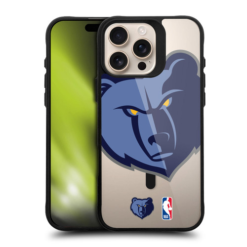 NBA Memphis Grizzlies Logo Oversized Bear BLACK SHOCKPROOF BUMPER CASE COMPATIBLE WITH Apple iPhone 16 Pro Max & MAGSAFE