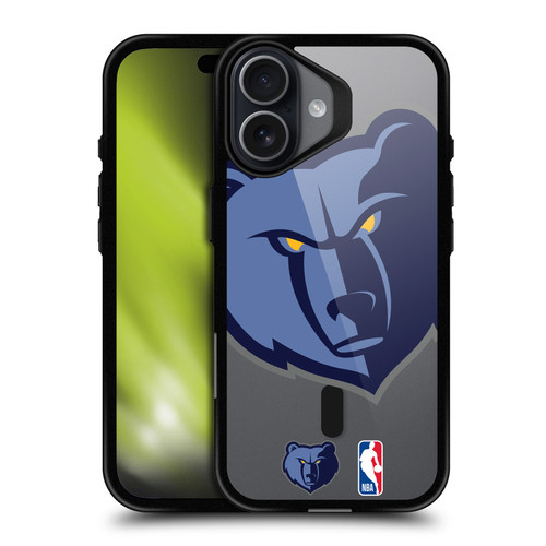 NBA Memphis Grizzlies Logo Oversized Bear BLACK SHOCKPROOF BUMPER CASE COMPATIBLE WITH Apple iPhone 17 & MAGSAFE