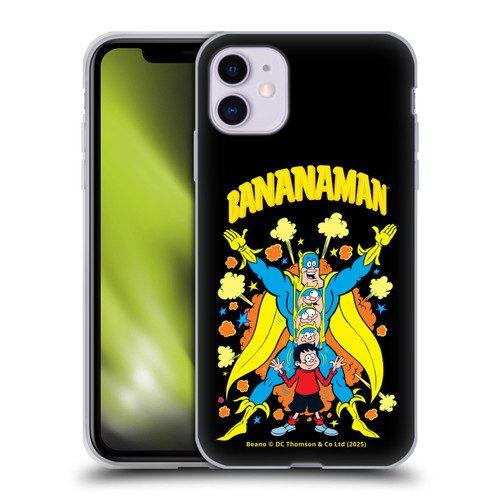 Beano Bananaman Graphics Characters Soft Gel Case for Apple iPhone 11