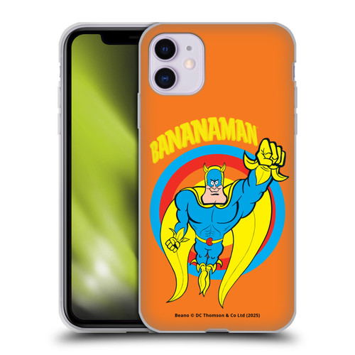 Beano Bananaman Graphics Fly Soft Gel Case for Apple iPhone 11