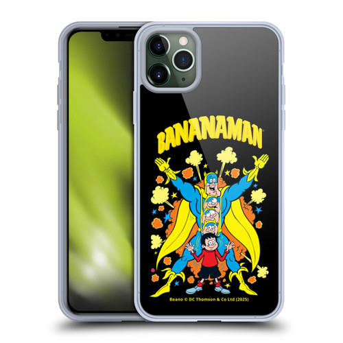 Beano Bananaman Graphics Characters Soft Gel Case for Apple iPhone 11 Pro Max & MagSafe
