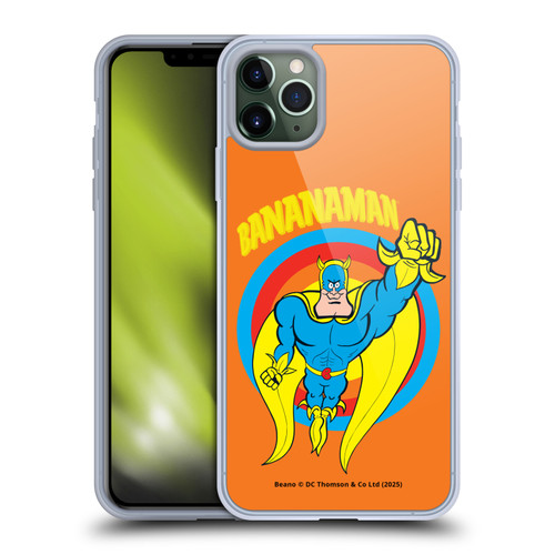 Beano Bananaman Graphics Fly Soft Gel Case for Apple iPhone 11 Pro Max & MagSafe