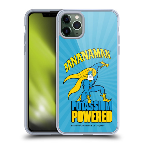 Beano Bananaman Graphics Potassium Powered Soft Gel Case for Apple iPhone 11 Pro Max & MagSafe