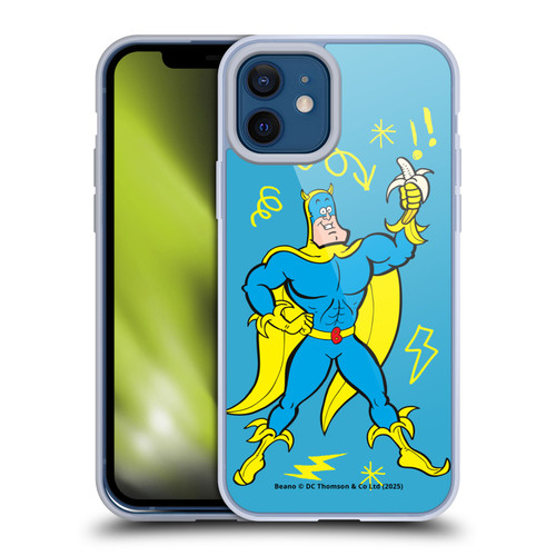 Beano Bananaman Graphics Blue Soft Gel Case for Apple iPhone 12 / iPhone 12 Pro & MagSafe