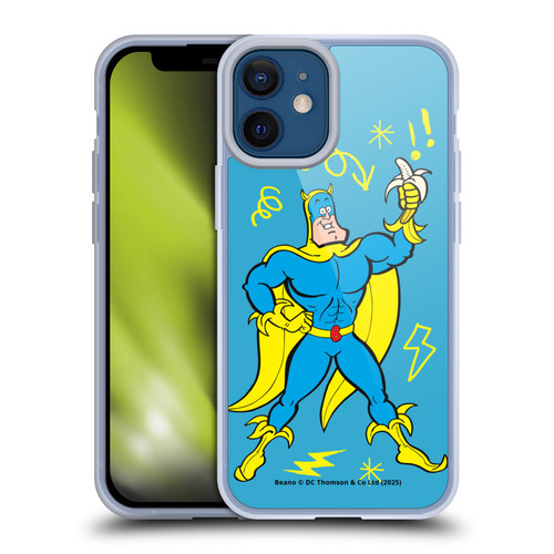 Beano Bananaman Graphics Blue Soft Gel Case for Apple iPhone 12 Mini & MagSafe