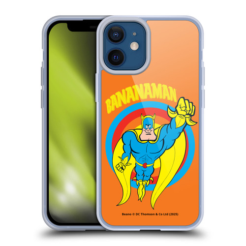 Beano Bananaman Graphics Fly Soft Gel Case for Apple iPhone 12 Mini & MagSafe