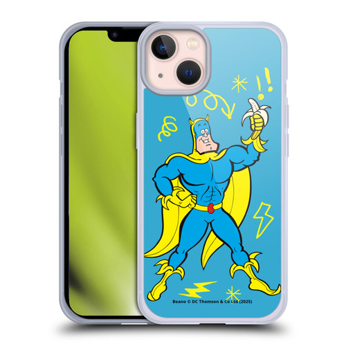 Beano Bananaman Graphics Blue Soft Gel Case for Apple iPhone 13