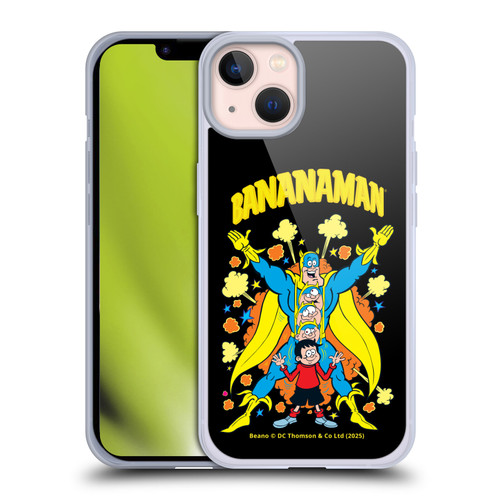 Beano Bananaman Graphics Characters Soft Gel Case for Apple iPhone 13