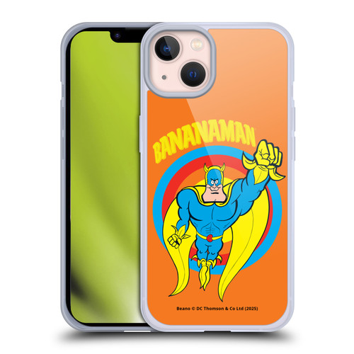 Beano Bananaman Graphics Fly Soft Gel Case for Apple iPhone 13
