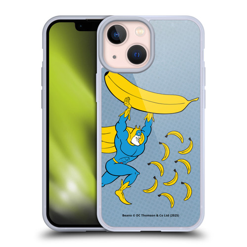 Beano Bananaman Graphics Banana Soft Gel Case for Apple iPhone 13 Mini & MagSafe