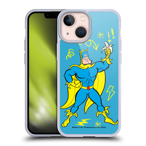 Beano Bananaman Graphics Blue Soft Gel Case for Apple iPhone 13 Mini & MagSafe