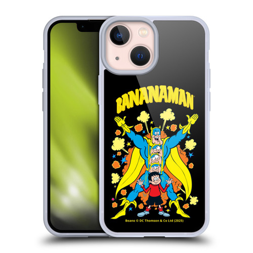 Beano Bananaman Graphics Characters Soft Gel Case for Apple iPhone 13 Mini & MagSafe
