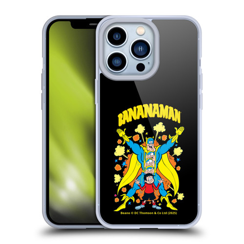 Beano Bananaman Graphics Characters Soft Gel Case for Apple iPhone 13 Pro & MagSafe