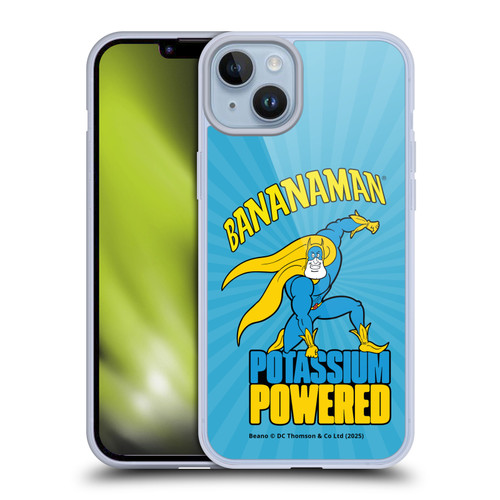 Beano Bananaman Graphics Potassium Powered Soft Gel Case for Apple iPhone 14 Plus & MagSafe