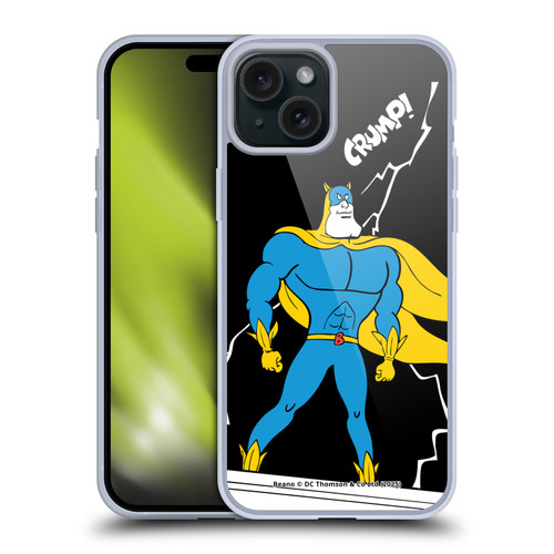 Beano Bananaman Graphics Lightning Soft Gel Case for Apple iPhone 15 Plus & MagSafe
