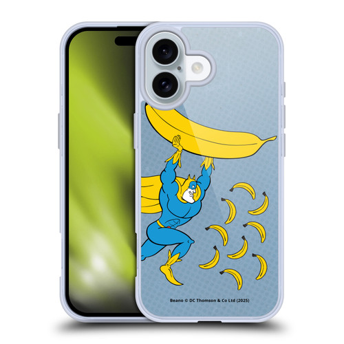 Beano Bananaman Graphics Banana Soft Gel Case for Apple iPhone 16 & MagSafe