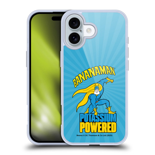 Beano Bananaman Graphics Potassium Powered Soft Gel Case for Apple iPhone 16 & MagSafe