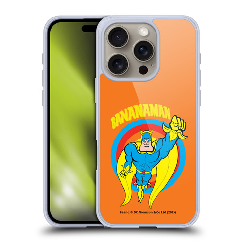 Beano Bananaman Graphics Fly Soft Gel Case for Apple iPhone 16 Pro & MagSafe