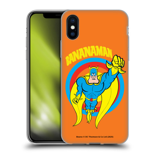 Beano Bananaman Graphics Fly Soft Gel Case for Apple iPhone X / iPhone XS & MagSafe