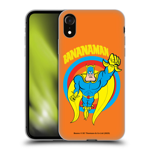 Beano Bananaman Graphics Fly Soft Gel Case for Apple iPhone XR
