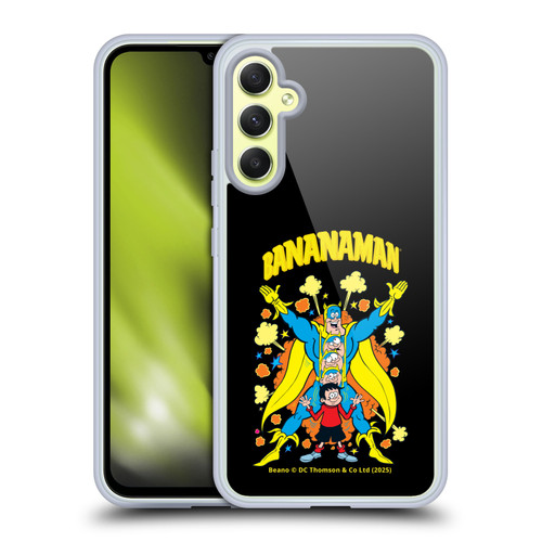 Beano Bananaman Graphics Characters Soft Gel Case for Samsung Galaxy A34 5G