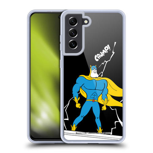 Beano Bananaman Graphics Lightning Soft Gel Case for Samsung Galaxy S21 FE 5G & MagSafe