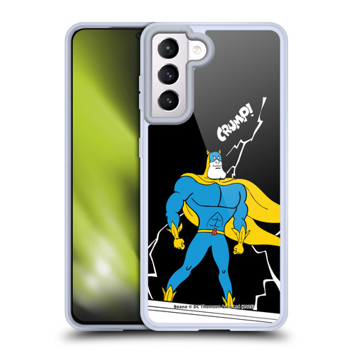 Beano Bananaman Graphics Lightning Soft Gel Case for Samsung Galaxy S21 5G & MagSafe