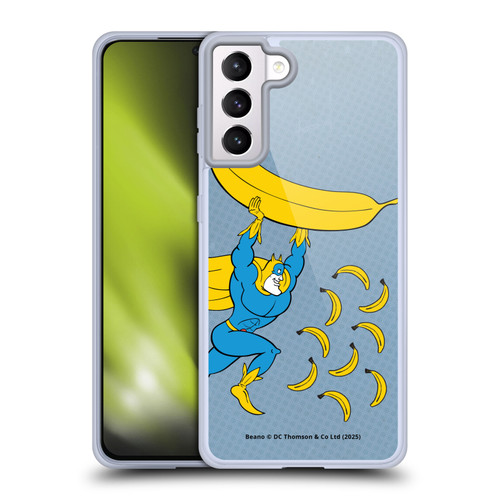 Beano Bananaman Graphics Banana Soft Gel Case for Samsung Galaxy S21+ 5G & MagSafe