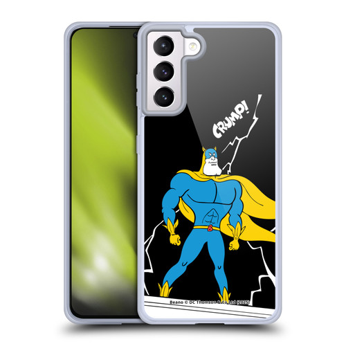 Beano Bananaman Graphics Lightning Soft Gel Case for Samsung Galaxy S21+ 5G & MagSafe